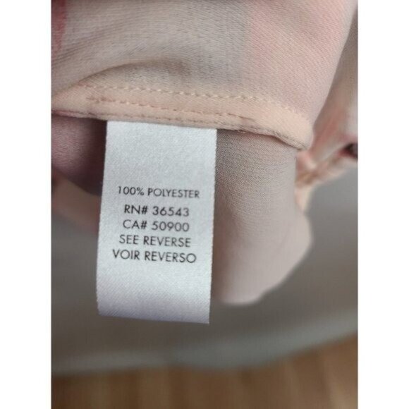 Calvin Klein Womens Blouse Top Small Pink Floral Cold Shoulder Cottagecore - Picture 5 of 8